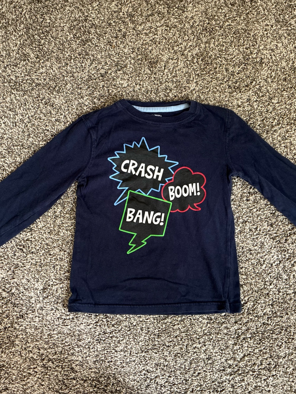 Falls Creek Kids Boy’s Superhero Blue Long Sleeve Tee, Size 4T